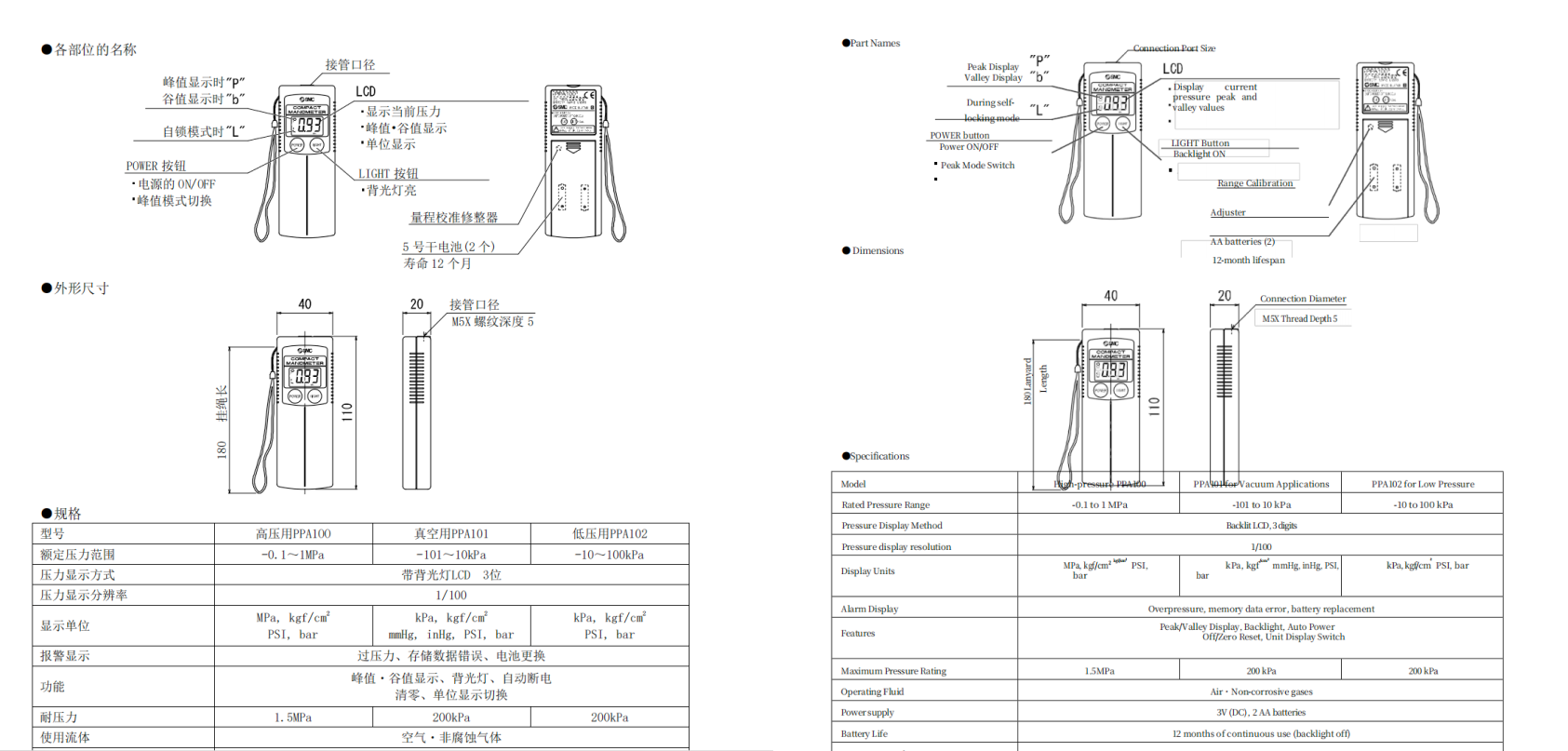 Google 文件翻譯效果示例-表格