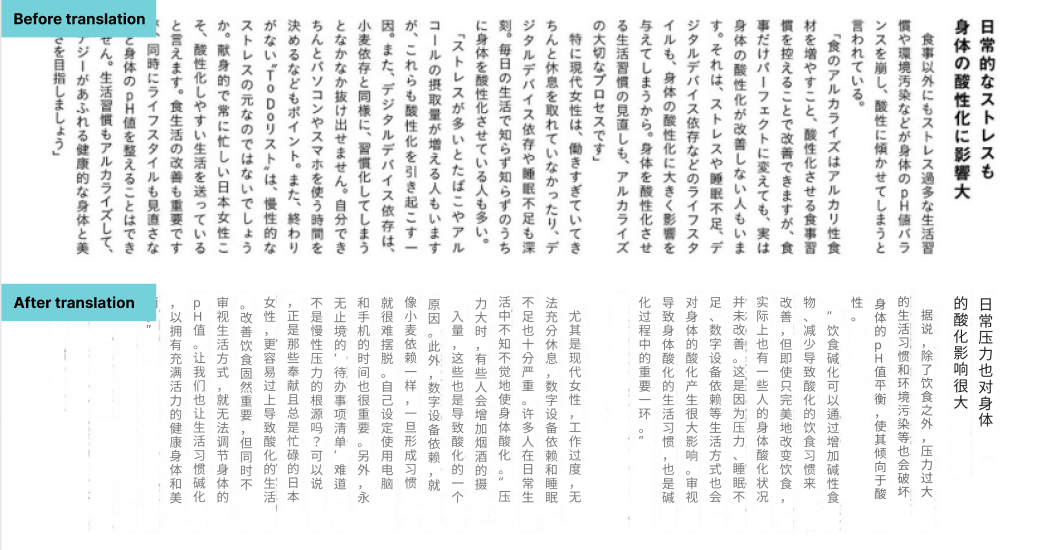 Belin Doc 直排日文PDF翻譯效果對比,保留原格式