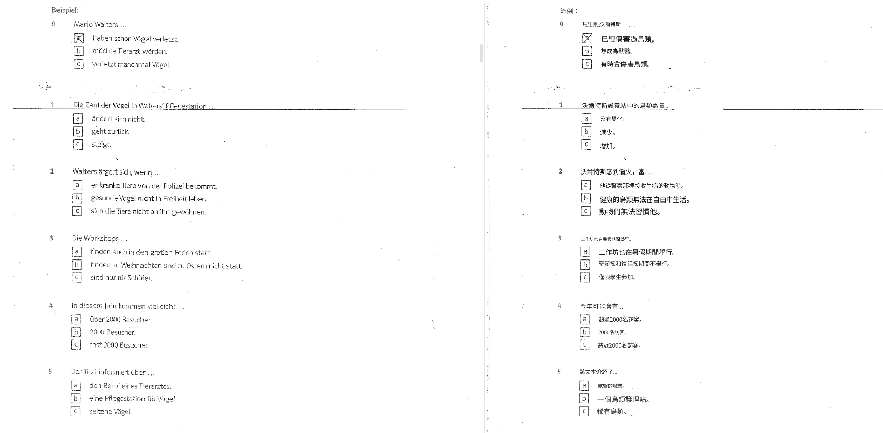 Traduction de PDF scanné Belin Doc – Tableaux